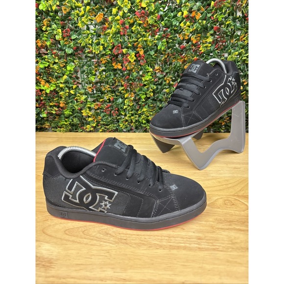 DC Net Skate Street Casual Skateboard Sneakers Shoes Black Gray Red Mens 7.5 Y2K - Picture 1 of 9